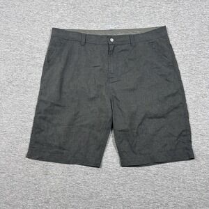 Prana Shorts Mens Size 40 Gray Furrow Hemp Blend Stretch Outdoor Hiking Travel